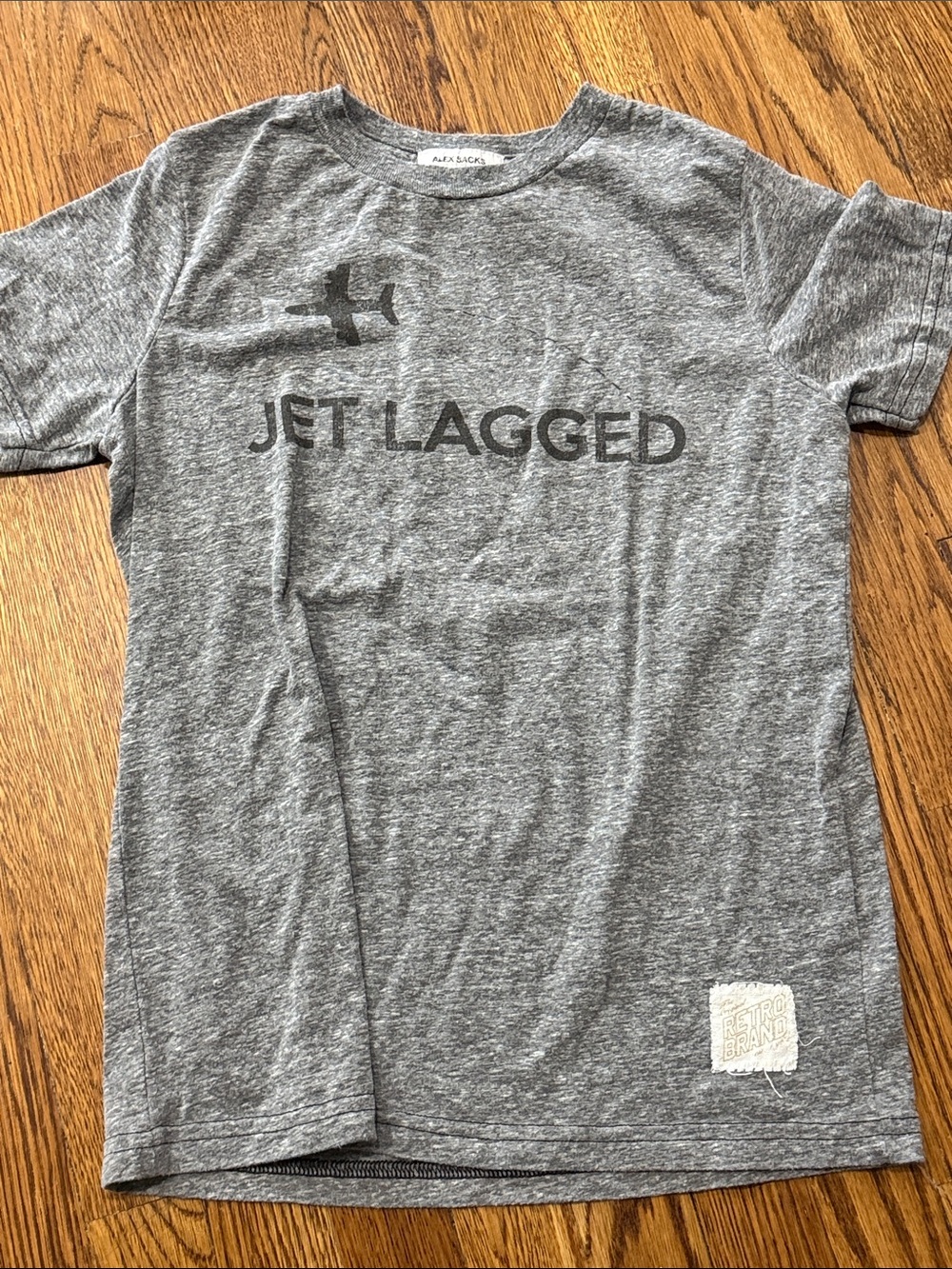 Retro Brand Kids "Jet Lagged" Gray Short Sleeve Tee